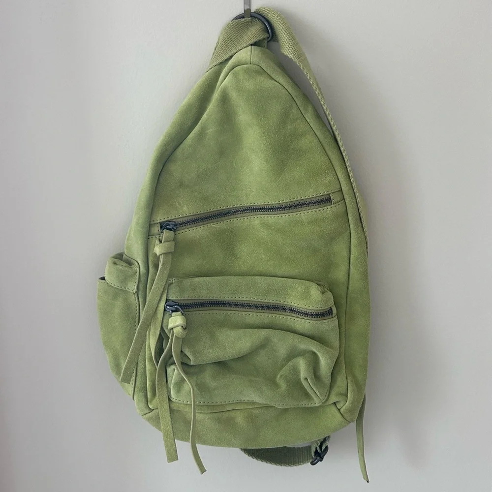 Free People Oxford Suede Sling Bag in Lime Green - Picture 3 of 9